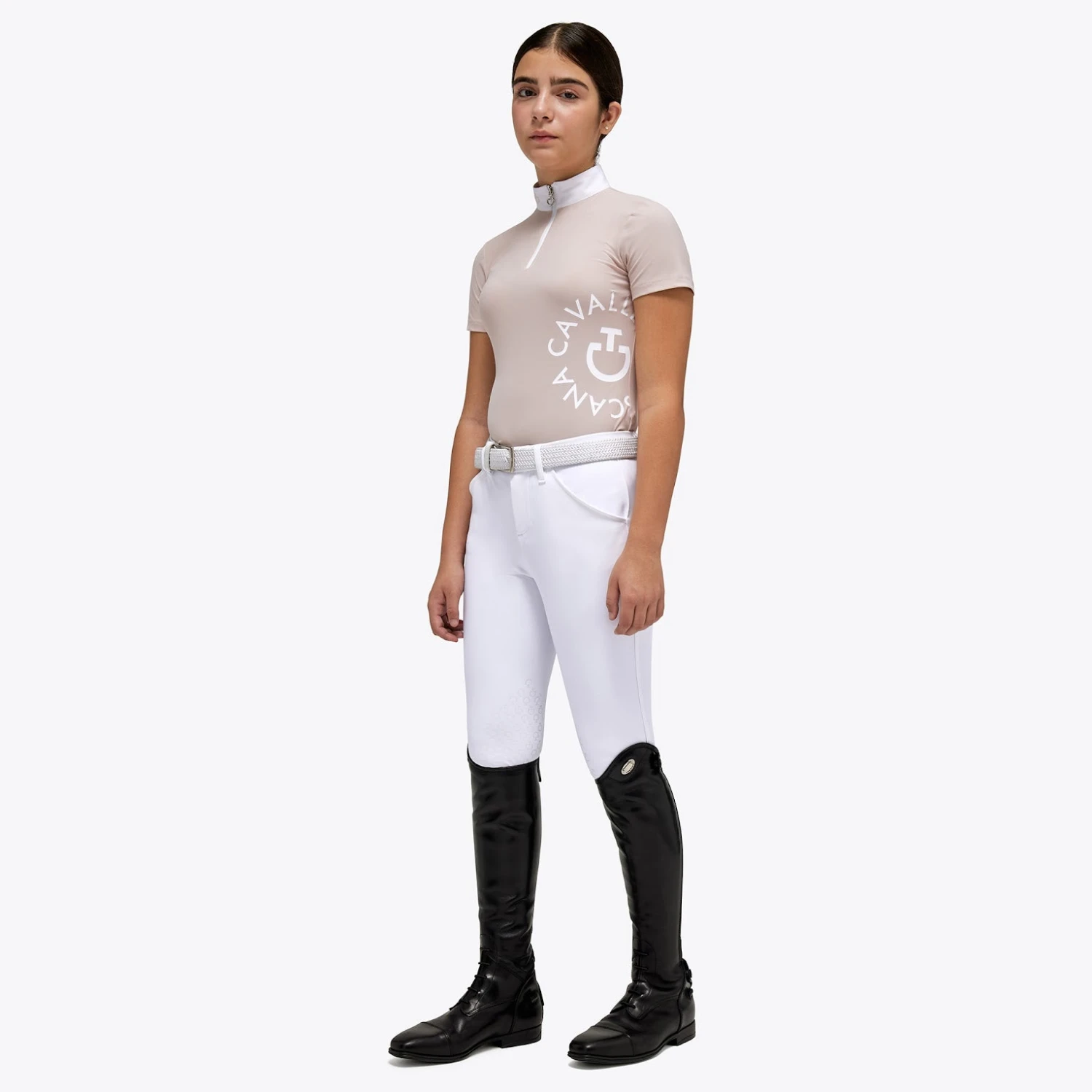 Cavalleria Toscana POA098- CT Orbit Jersey S/S Competition Zip - Image 2