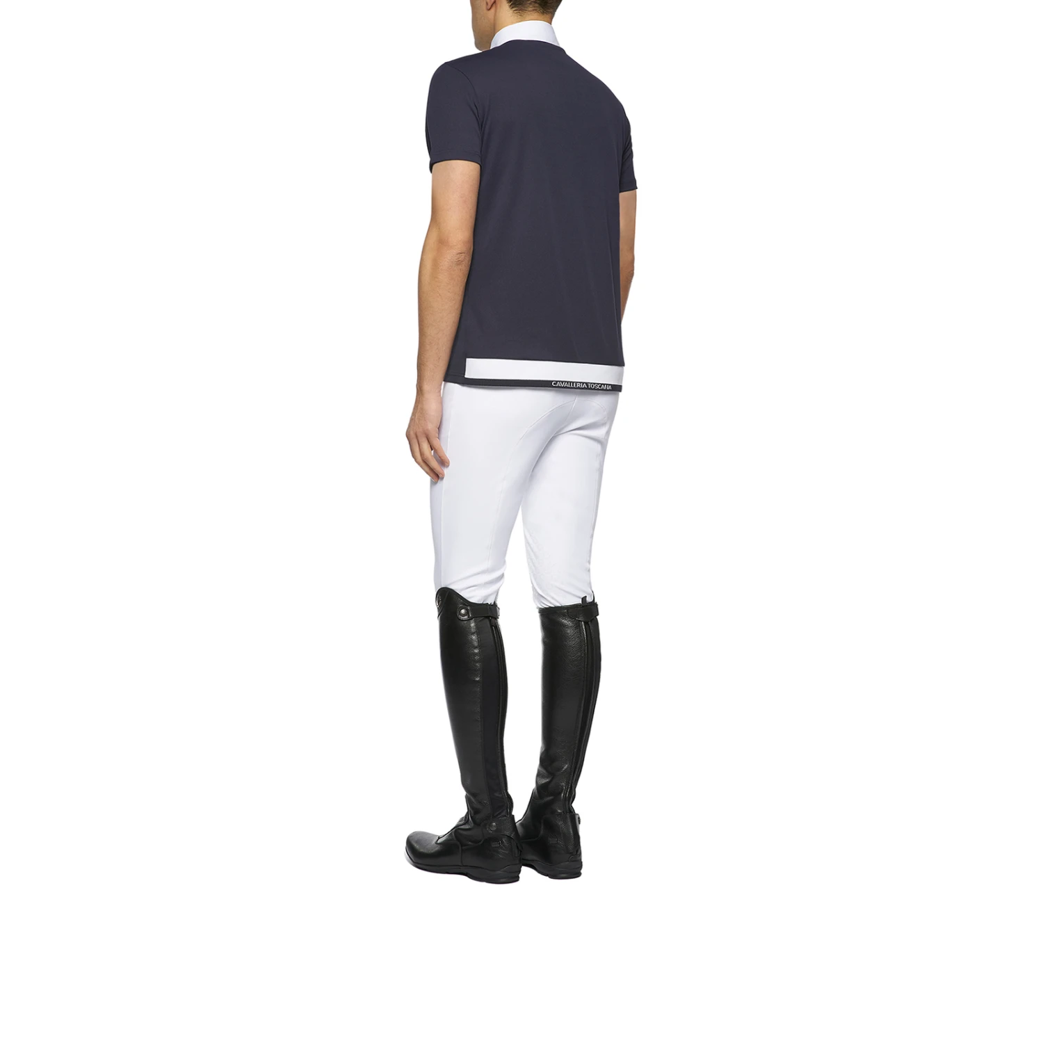 Cavalleria Toscana Jersey Piquet Men's Short Sleeve Competition Polo - Image 2