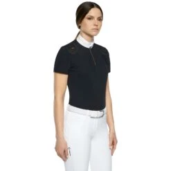 Cavalleria Toscana R-Evo Epaulet Shortsleeve Zip Polo