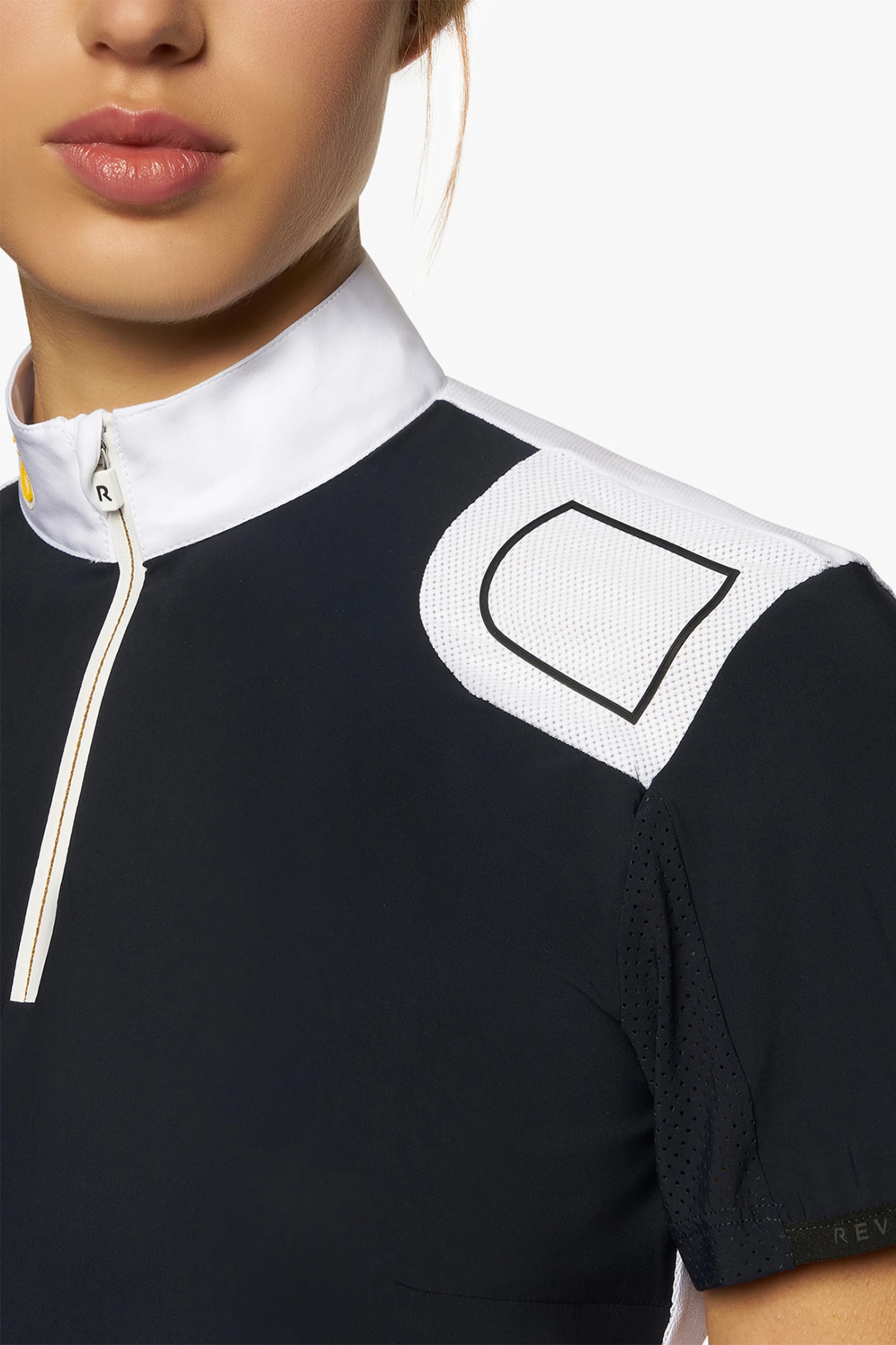 Cavalleria Toscana R-Evo Epaulet Shortsleeve Zip Polo - Image 12