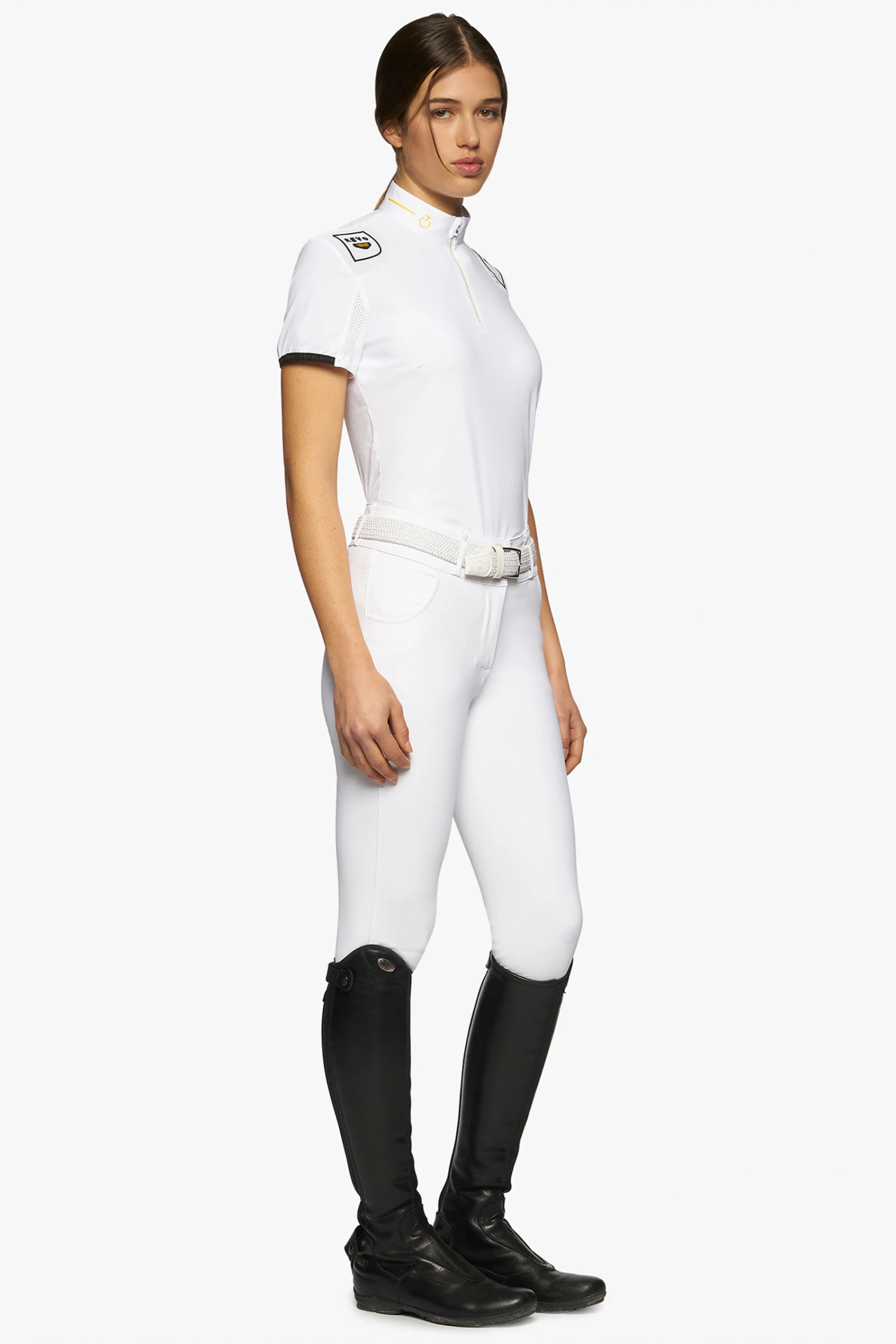 Cavalleria Toscana R-Evo Epaulet Shortsleeve Zip Polo - Image 16