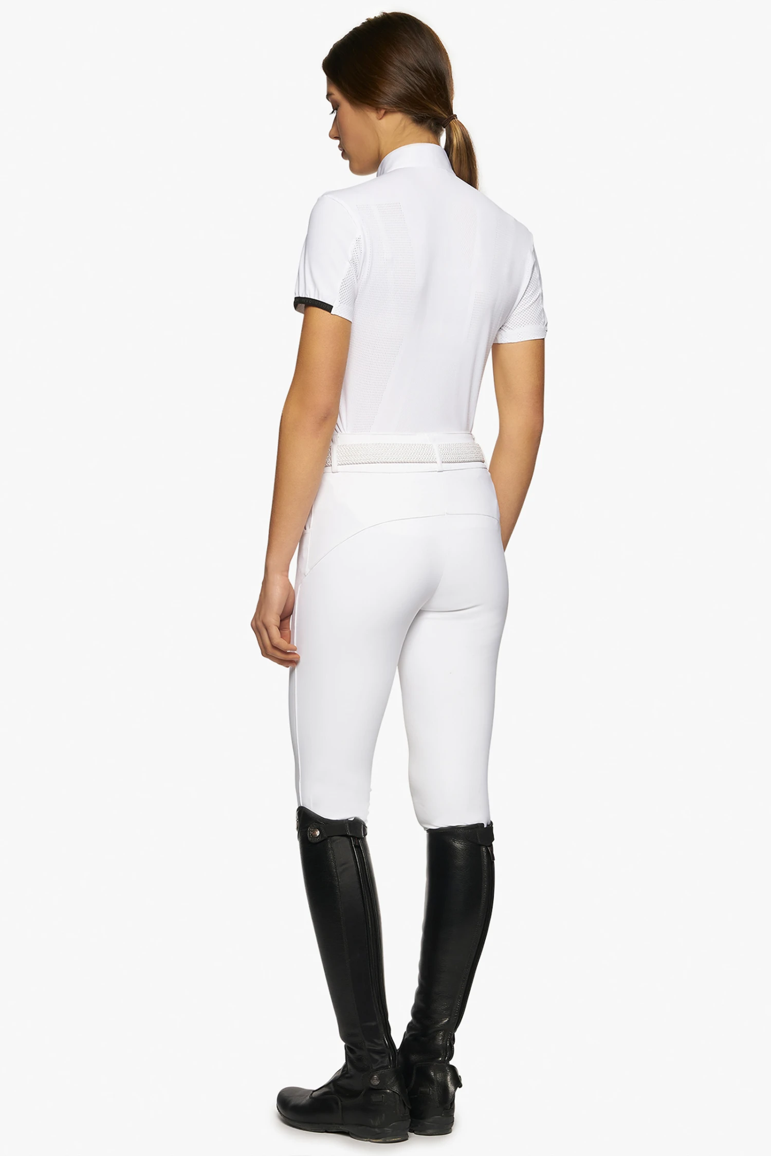 Cavalleria Toscana R-Evo Epaulet Shortsleeve Zip Polo - Image 17