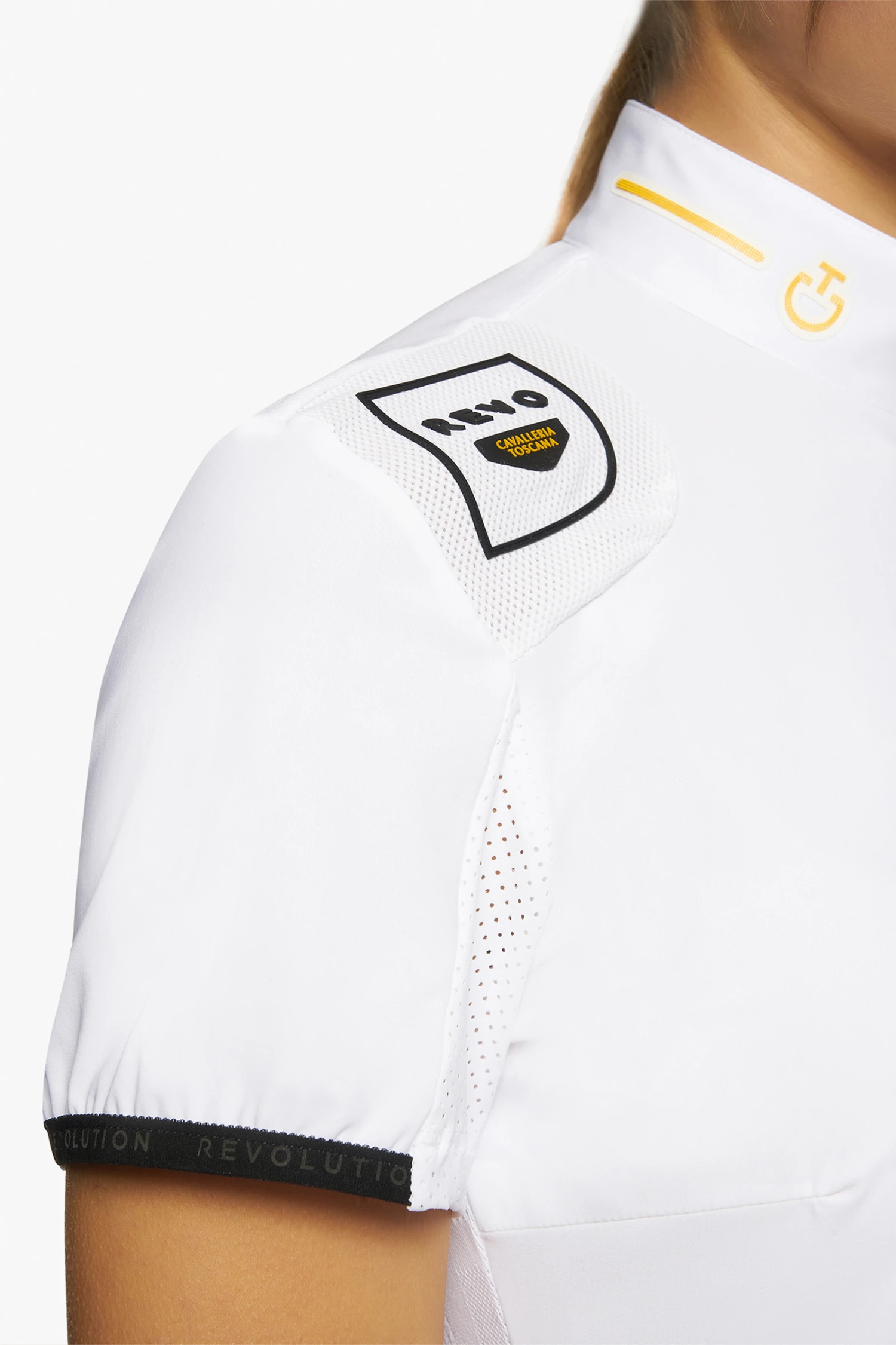 Cavalleria Toscana R-Evo Epaulet Shortsleeve Zip Polo - Image 19