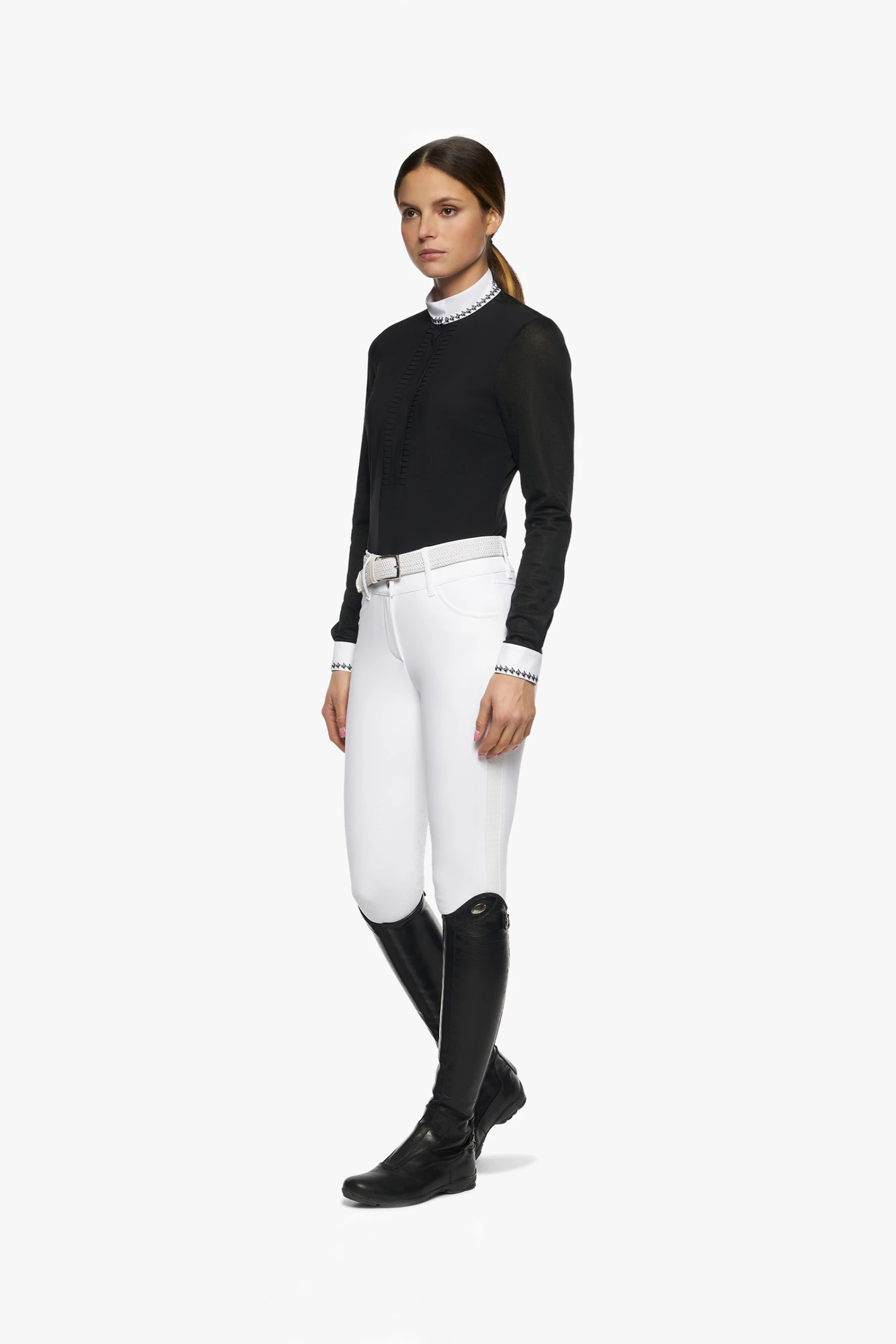 Cavalleria Toscana Women's Pleated Longsleeve Competition Shirt - Image 2