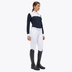 Cavalleria Toscana Lightweight Jersey L/S Competition Shirt W/ Jacquard Bib - CAD234