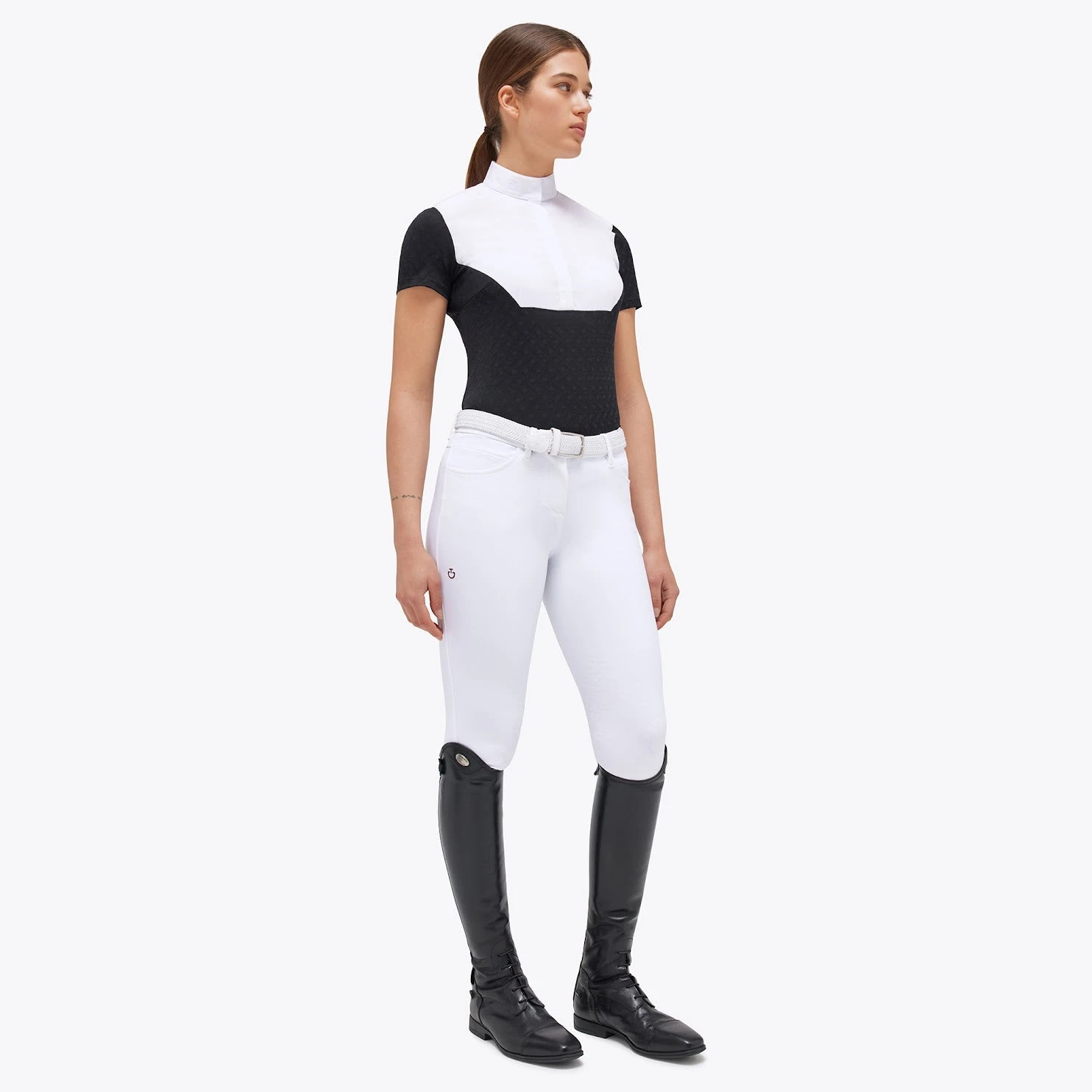 Cavalleria Toscana S/S Sheer Jacquard Jersey Competition Shirt - CAD250