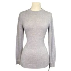 Cavalleria Toscana Merino Crew Neck Sweater In Grey - Women's Small
