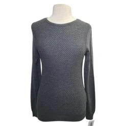 Cavalleria Toscana Knitted Crewneck Sweater In Grey - Women's Medium