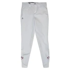 Cavalleria Toscana Knee Patch Breeches In White - Boys 14