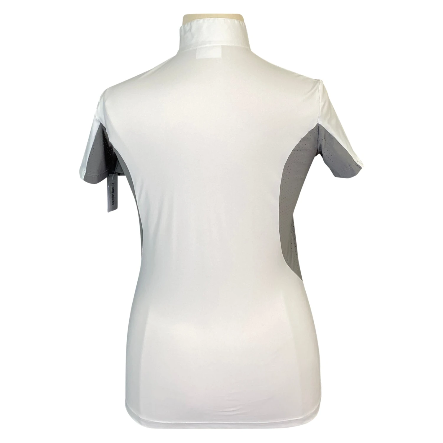 Cavalleria Toscana Jersey Perforated Insert Shirt In White/Grey - Women's XL - Image 2