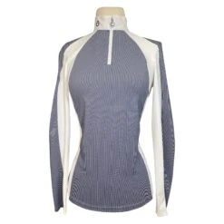 Cavalleria Toscana Competition Polo In White / Blue - Women's XS