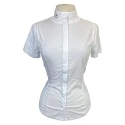 Cavalleria Toscana 'Gala' Competition Shirt In White - Women's Medium