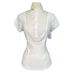 Cavalleria Toscana Technical Bib Show Shirt In White - Women's Medium