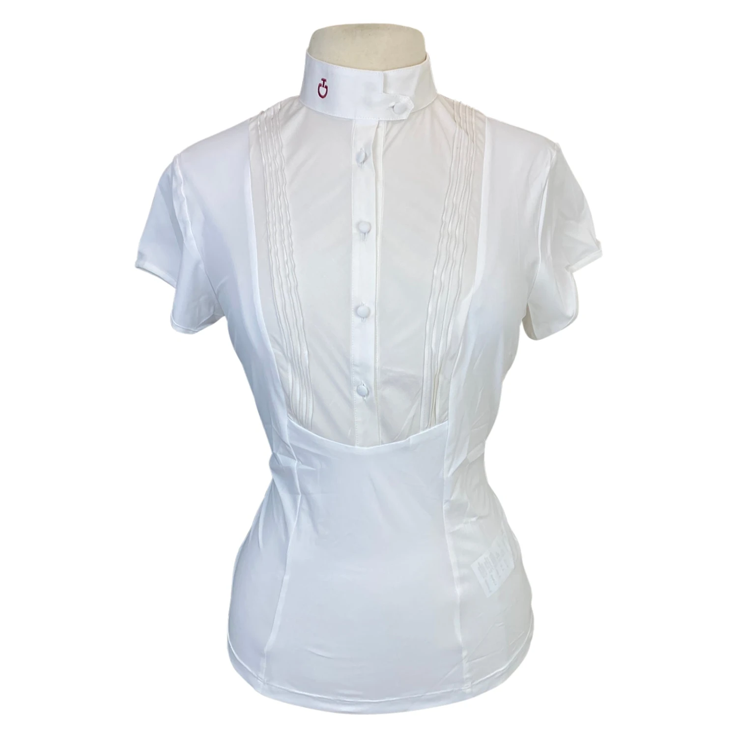 Cavalleria Toscana Technical Bib Show Shirt In White - Women's Large