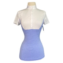 Cavalleria Toscana Seersucker Show Shirt In French Blue - Women's XS