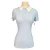 Cavalleria Toscana Integrated Collar Polo In Sky Blue - Women's Large