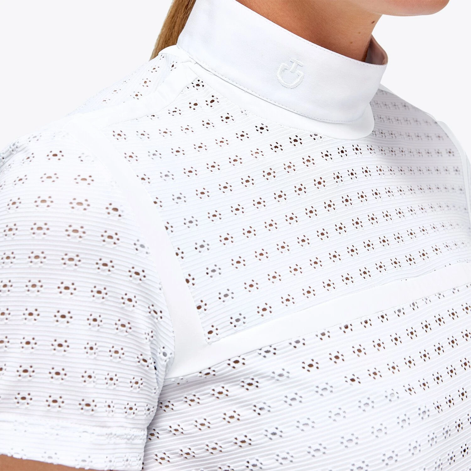 Cavalleria Toscana Women's Jacquard Zip Competition Polo - POD334 - Image 4