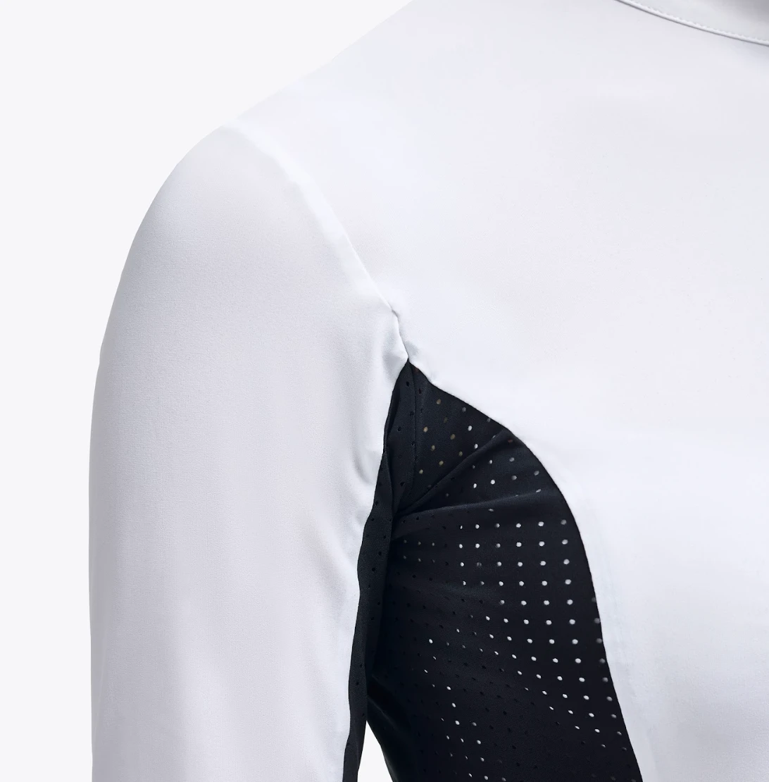 Cavalleria Toscana Women's Long Sleeve Competition Shirt With Perforated Inserts - POD255 - Image 4