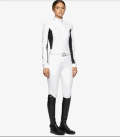 Cavalleria Toscana Women's Long Sleeve Competition Shirt With Perforated Inserts - POD255