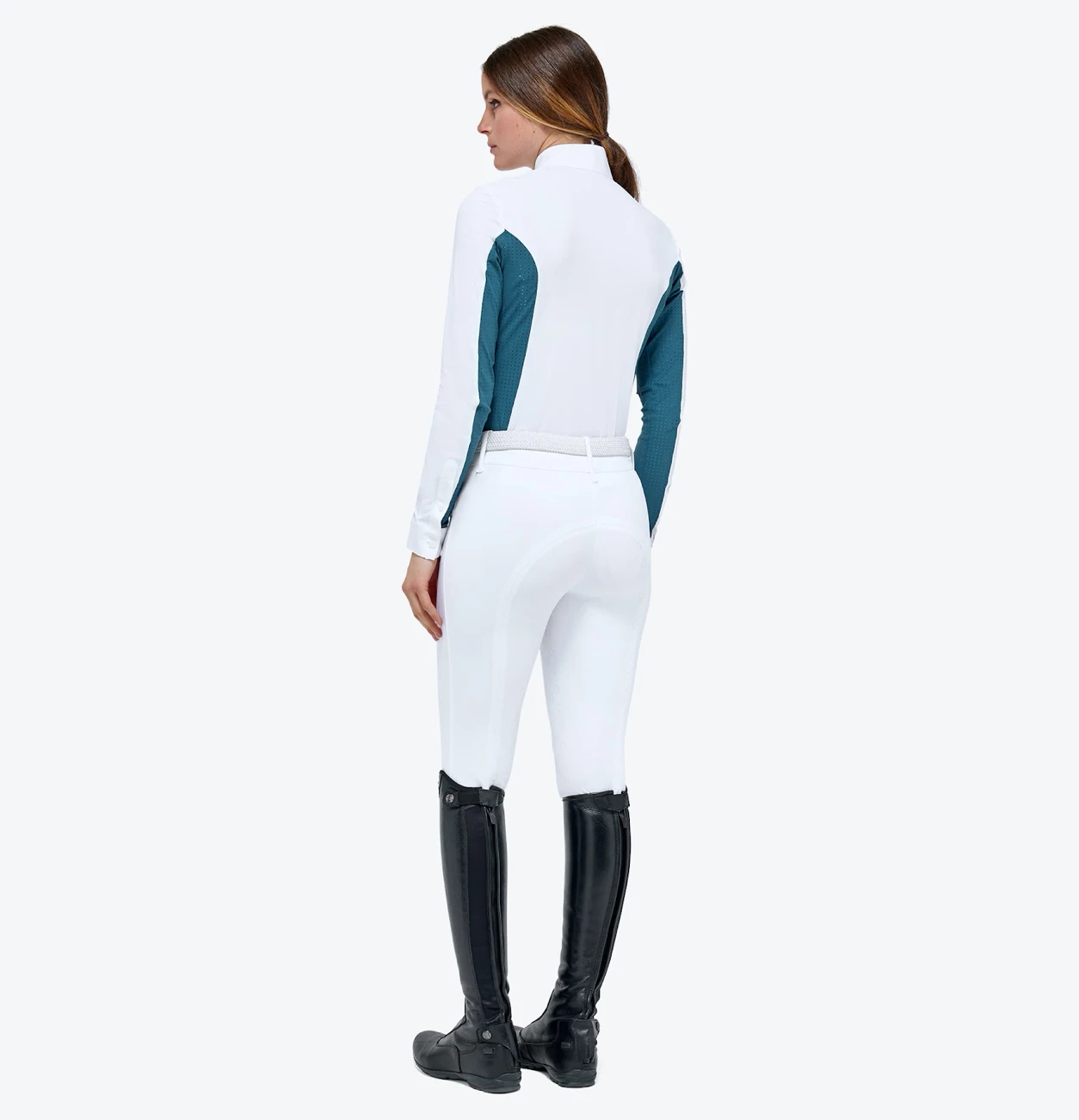 Cavalleria Toscana Women's Long Sleeve Competition Shirt With Perforated Inserts - POD255 - Image 6