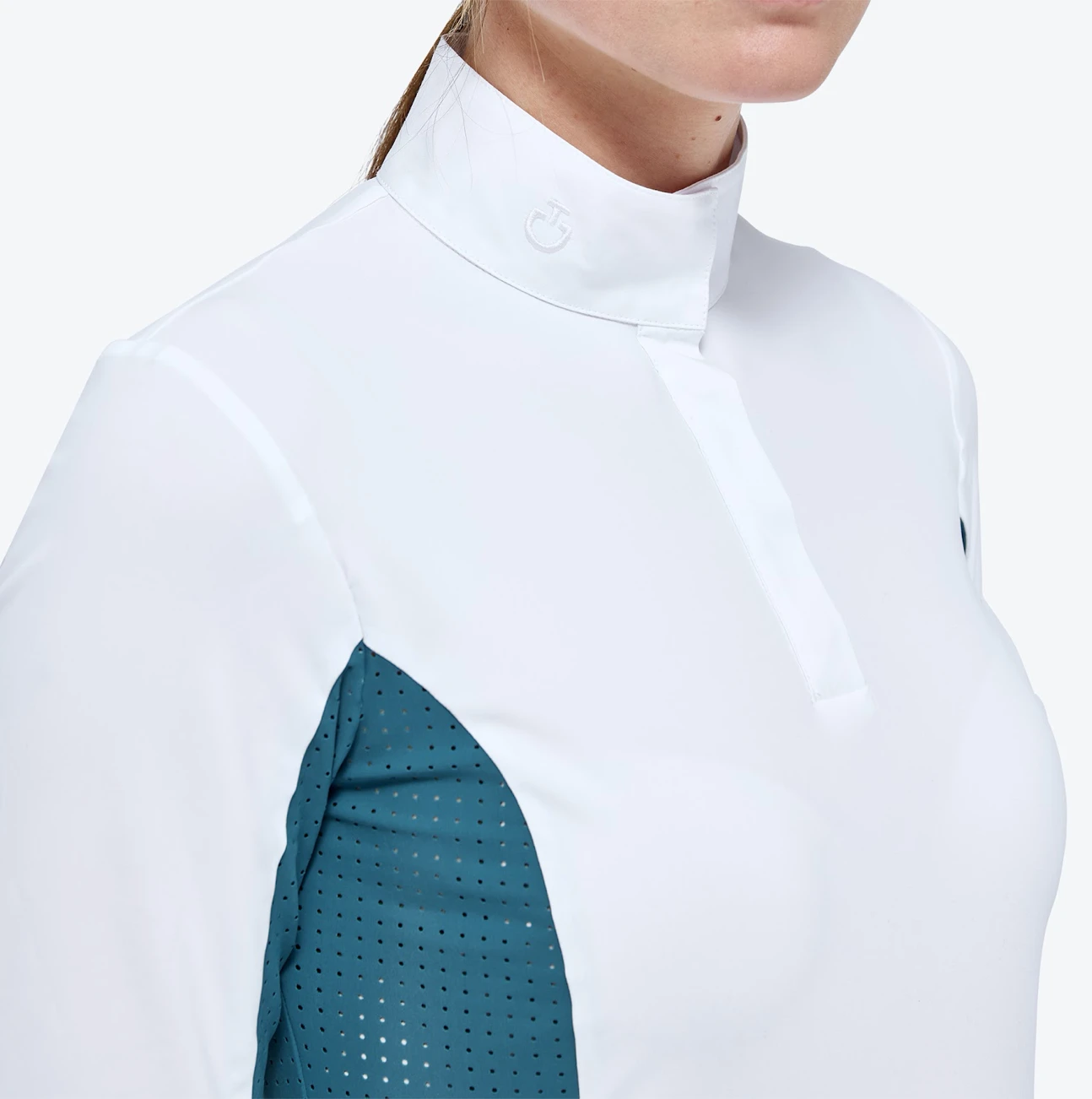 Cavalleria Toscana Women's Long Sleeve Competition Shirt With Perforated Inserts - POD255 - Image 7