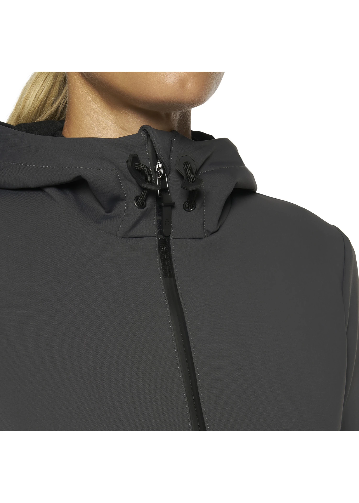 GID248 Cavalleria Toscana Women’s Jersey Bonded Wool Knit Hooded Softshell Jacket - Image 8