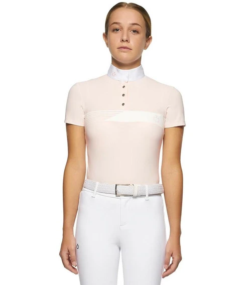 Cavalleria Toscana Girls Racing Stripe Competition Polo