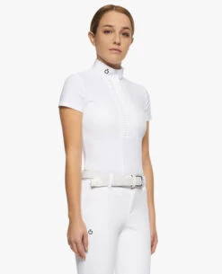 Girls Cavalleria Toscana Pleated Competition Shirt Short Sleeve