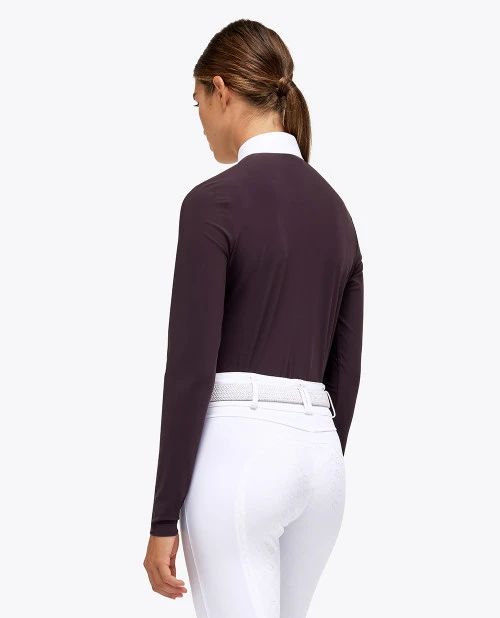 Cavalleria Toscana Tech Pique Show Polo Long Sleeve - Image 3