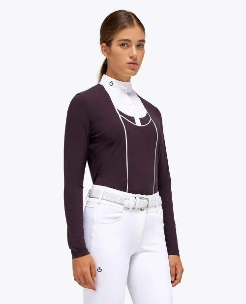 Cavalleria Toscana Tech Pique Show Polo Long Sleeve - Image 2